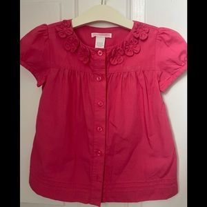 Janie and Jack toddler girl pretty pink flowers 🌸🌸🌸🌸🌺🌸🌺top shirt size 4T